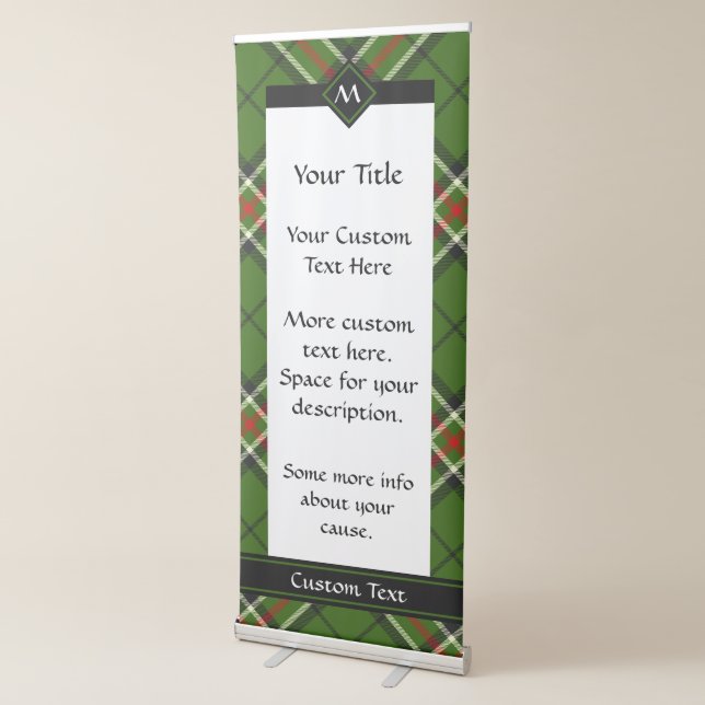Green, Black, Red and White Tartan Retractable Banner (3/4)