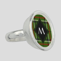 Green, Black, Red and White Tartan Ring