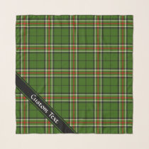 Green, Black, Red and White Tartan Scarf