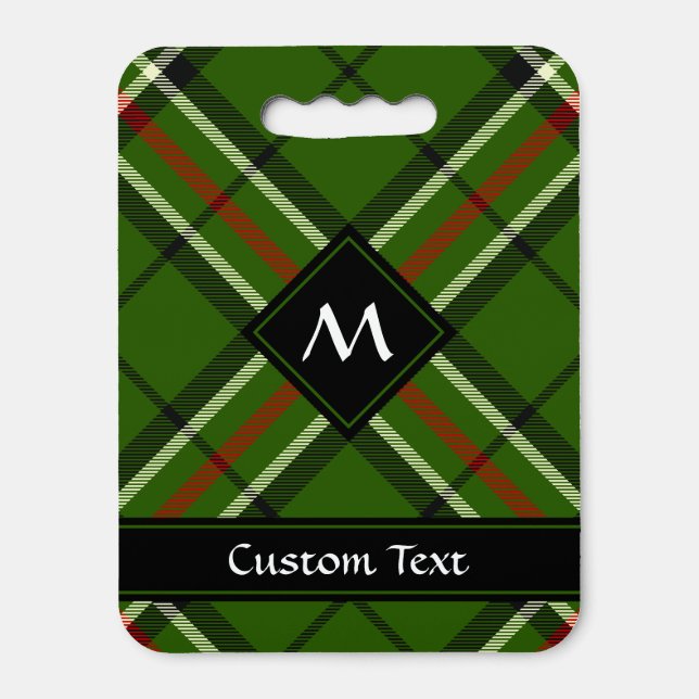 Green, Black, Red and White Tartan Seat Cushion (Front Vertical)