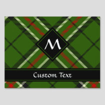 Green, Black, Red and White Tartan Sign