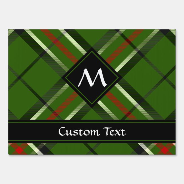Green, Black, Red and White Tartan Sign (Front)