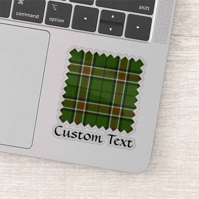 Green, Black, Red and White Tartan Sticker (Detail)