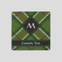 Green, Black, Red and White Tartan Stone Magnet