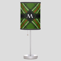 Green, Black, Red and White Tartan Table Lamp