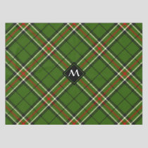 Green, Black, Red and White Tartan Tablecloth