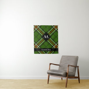 Green, Black, Red and White Tartan Tapestry
