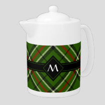 Green, Black, Red and White Tartan Teapot