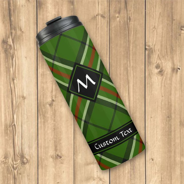 Green, Black, Red and White Tartan Thermal Tumbler (Creator Uploaded)