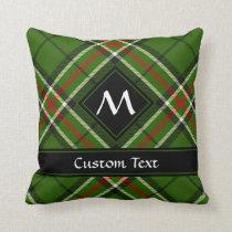 Green, Black, Red and White Tartan Throw Pillow