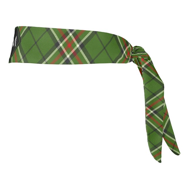Green, Black, Red and White Tartan Tie Headband (Rotate 90)