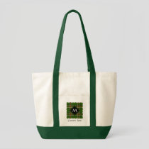 Green, Black, Red and White Tartan Tote Bag