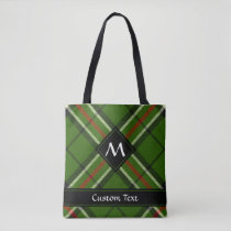 Green, Black, Red and White Tartan Tote Bag