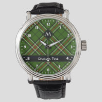 Green, Black, Red and White Tartan Watch