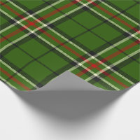 Tartan Plaid Farmhouse Forest Green Wrapping Paper