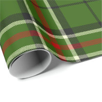 Green, Black, Red and White Tartan Wrapping Paper