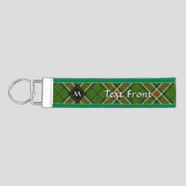 Green, Black, Red and White Tartan Wrist Keychain