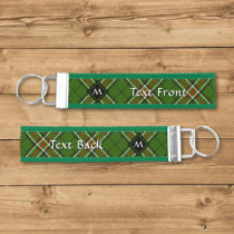Green, Black, Red and White Tartan Wrist Keychain