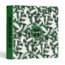 green black school team colors girly volleyball 3 ring binder