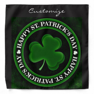 green/black Shamrock St Patrick's Day Thunder_Cove Bandana