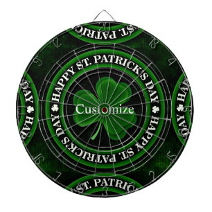 green/black Shamrock St Patrick's Day Thunder_Cove Dart Board