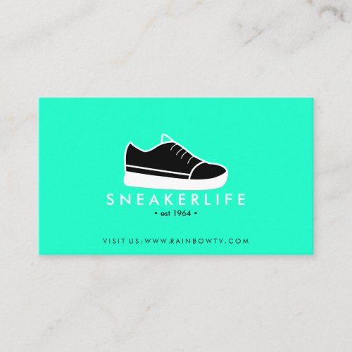 Green Black Sport Shoes Sneaker Reseller Business Card