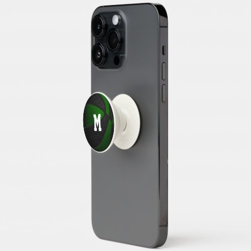green black sports team colors basketball gifts PopSocket