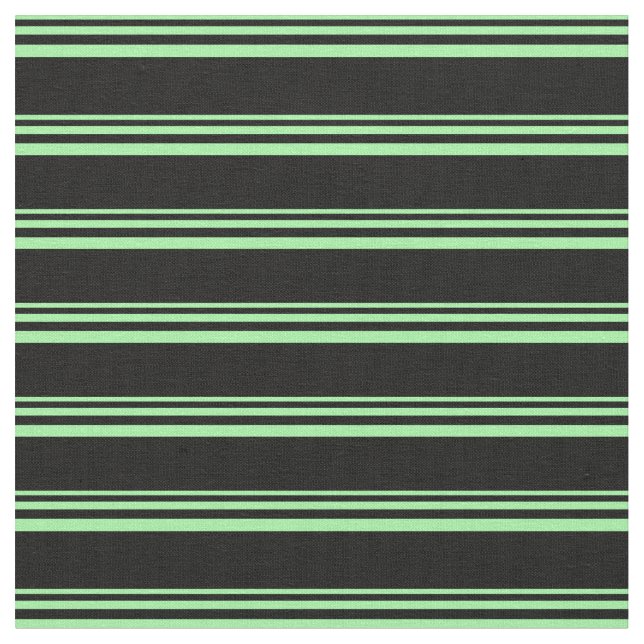 Green & Black Striped/Lined Pattern Fabric (Close Up)