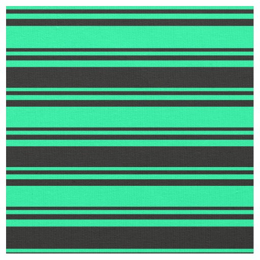 Green & Black Striped Pattern Fabric