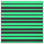 Green Black Stripes Pattern Design Fabric
