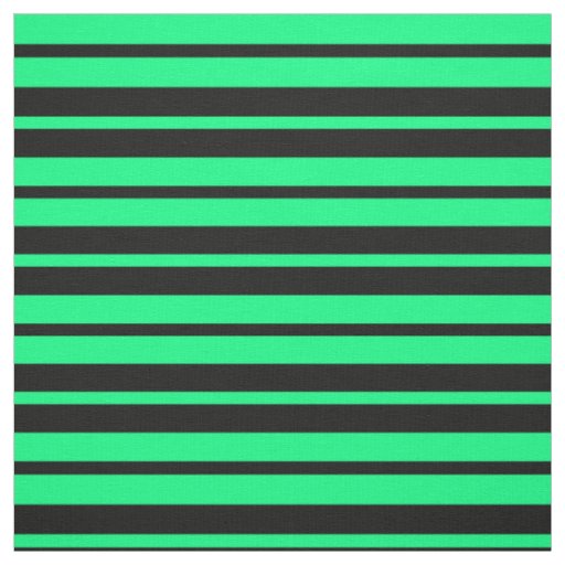Green Black Stripes Pattern Design Fabric