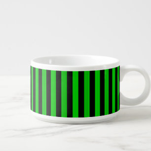 Green Black Stripes Seamless Pattern Chili Bowl