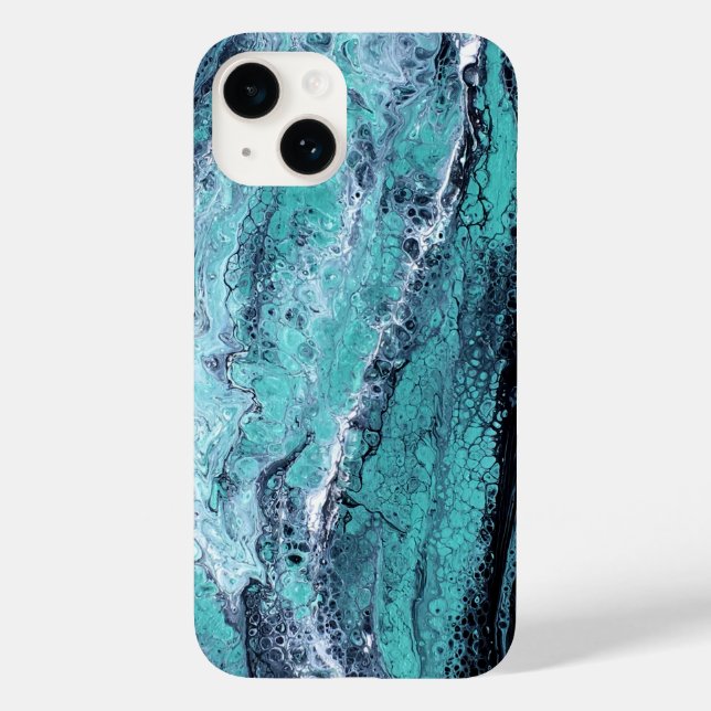 Green Black Swirl Case-Mate iPhone Case (Back)