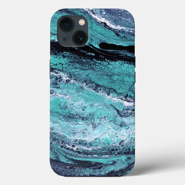 Green Black Swirl Case-Mate iPhone Case (Back)