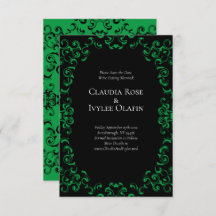 Green & Black Swirl Gothic Wedding
