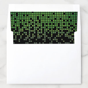 Green Black Video Game Gamer Bar Mitzvah Envelope Liner