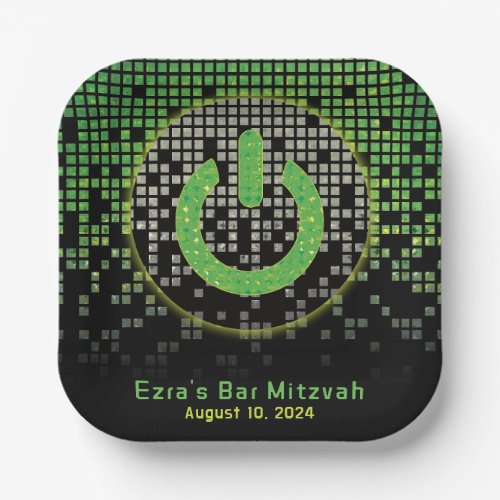 Green Black Video Game Gamer Bar Mitzvah