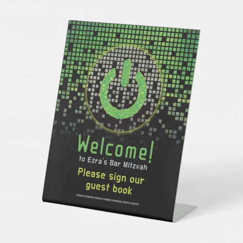 Green Black Video Game Gamer Bar Mitzvah 
