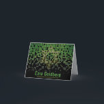 Green Black Video Game Gamer Bar Mitzvah Thank You<br><div class="desc">Green, black, and grey (gray) raining pixel gamer or video game Bar Mitzvah folded thank you note card. This non-traditional gamer inspired video gaming design features a Jewish star of David. There are also green, yellow and grey (gray) raining or cascading digital style computer pixels along the top of the...</div>
