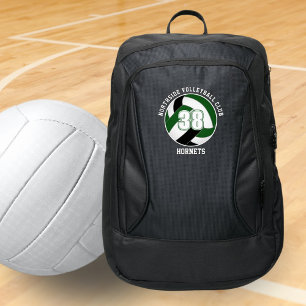green black volleyball kids sports team colors port authority® backpack