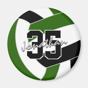 green black volleyball team colors gifts magnet