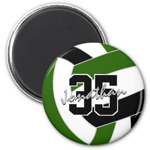 green black volleyball team colors gifts magnet