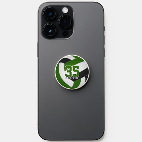 green black volleyball team colors w her name PopSocket