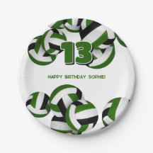 green black volleyballs kids birthday party
