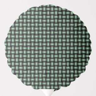 Green Black Weave Pattern Balloon