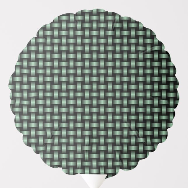 Green Black Weave Pattern Balloon (Front)