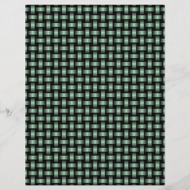 Green Black Weave Pattern Letterhead (Front)