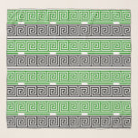 Green Black White Greek Key Fret Pattern Design  Scarf