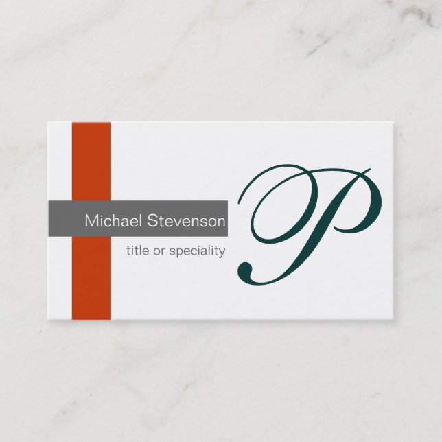 Green Black White Grey Red Stripes Business Card (Front)