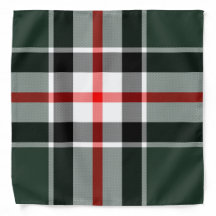 Green, Black, White, Red Tartan Plaid Pattern